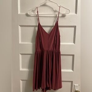 Silence + Noise Maroon Romper, Size L